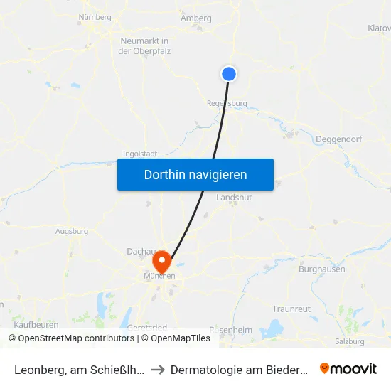 Leonberg, am Schießlhang to Dermatologie am Biederstein map