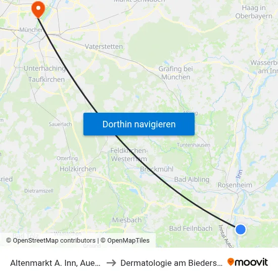 Altenmarkt A. Inn, Auerstr. to Dermatologie am Biederstein map