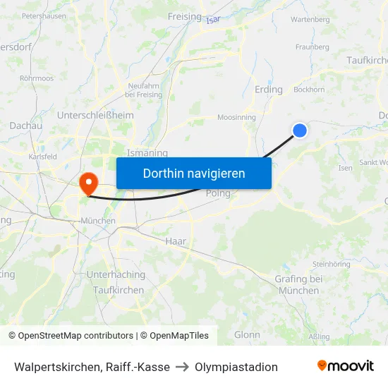 Walpertskirchen, Raiff.-Kasse to Olympiastadion map