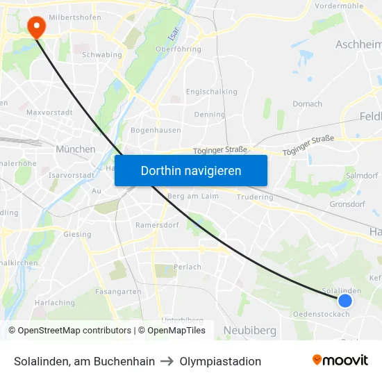 Solalinden, am Buchenhain to Olympiastadion map