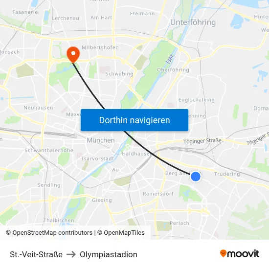 St.-Veit-Straße to Olympiastadion map