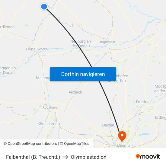 Falbenthal (B. Treuchtl.) to Olympiastadion map