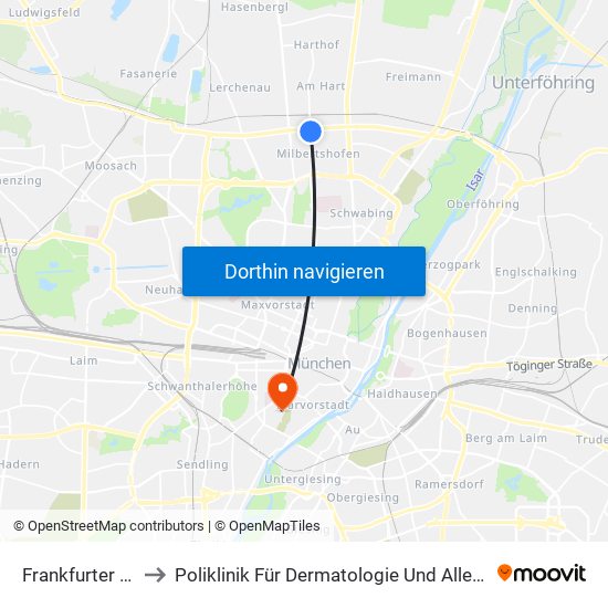 Frankfurter Ring to Poliklinik Für Dermatologie Und Allergologie map