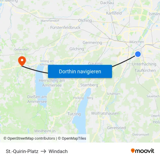 St.-Quirin-Platz to Windach map