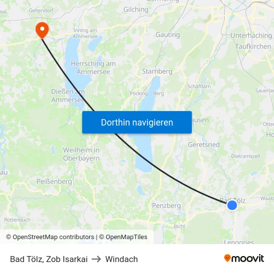 Bad Tölz, Zob Isarkai to Windach map