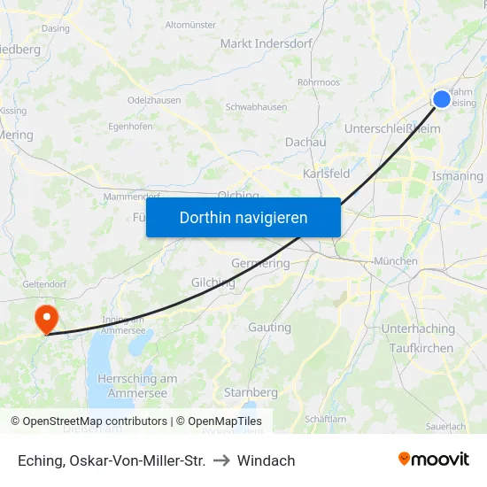 Eching, Oskar-Von-Miller-Str. to Windach map