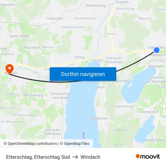 Etterschlag, Etterschlag Süd to Windach map