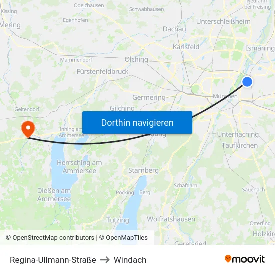 Regina-Ullmann-Straße to Windach map