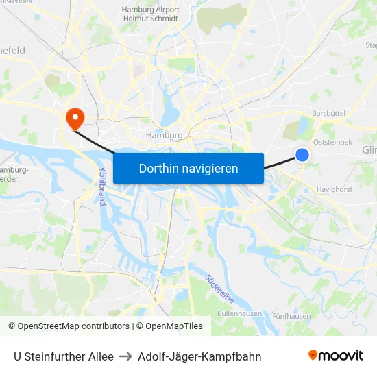 U Steinfurther Allee to Adolf-Jäger-Kampfbahn map