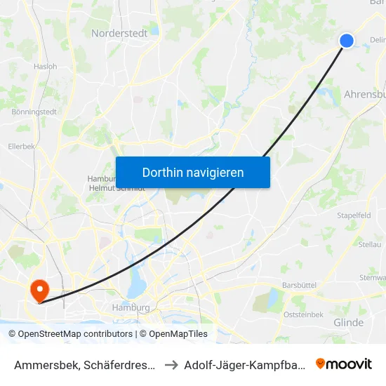Ammersbek, Schäferdresch to Adolf-Jäger-Kampfbahn map