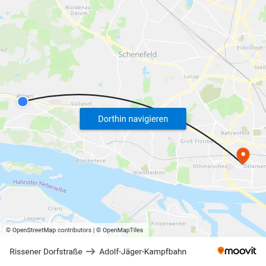 Rissener Dorfstraße to Adolf-Jäger-Kampfbahn map