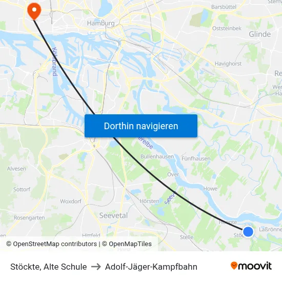 Stöckte, Alte Schule to Adolf-Jäger-Kampfbahn map