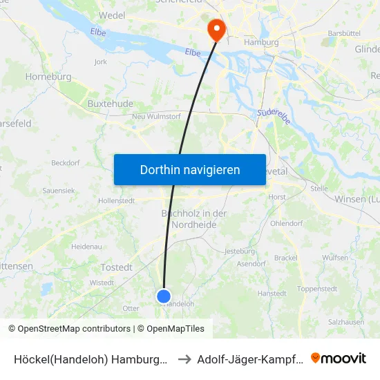Höckel(Handeloh) Hamburger Berg to Adolf-Jäger-Kampfbahn map