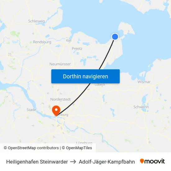 Heiligenhafen Steinwarder to Adolf-Jäger-Kampfbahn map