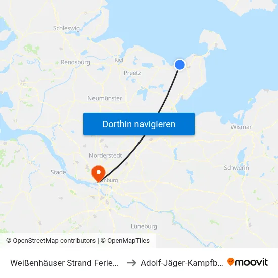 Weißenhäuser Strand Ferienpark to Adolf-Jäger-Kampfbahn map