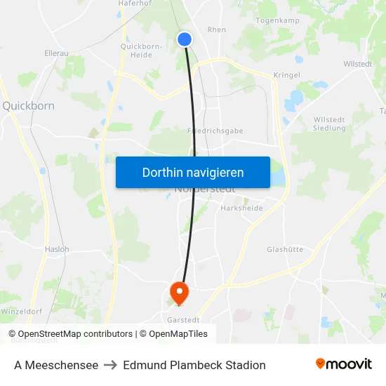 A Meeschensee to Edmund Plambeck Stadion map