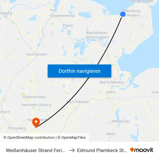 Weißenhäuser Strand Ferienpark to Edmund Plambeck Stadion map