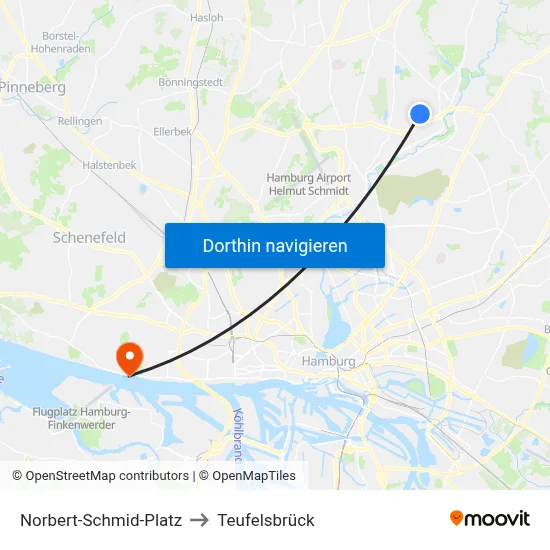 Norbert-Schmid-Platz to Teufelsbrück map