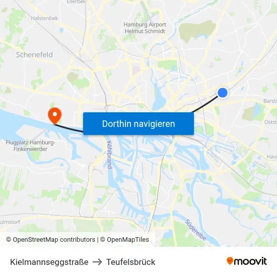 Kielmannseggstraße to Teufelsbrück map