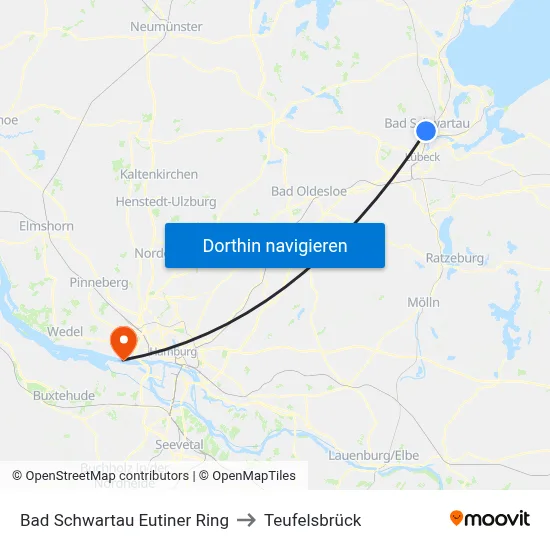 Bad Schwartau Eutiner Ring to Teufelsbrück map