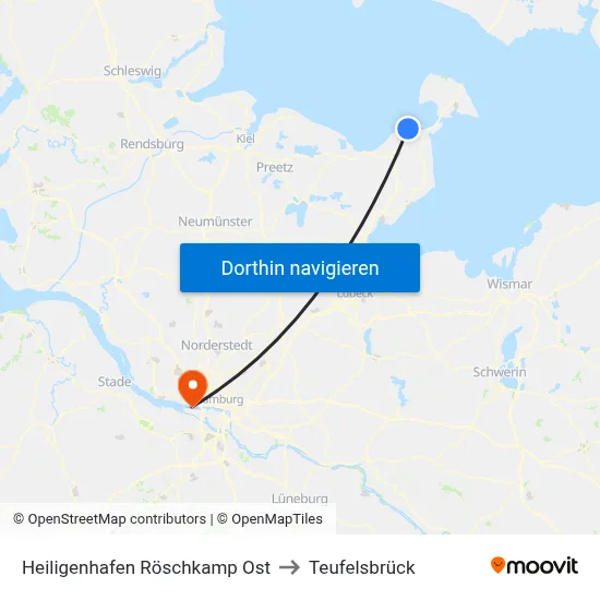 Heiligenhafen Röschkamp Ost to Teufelsbrück map