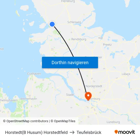Horstedt(B Husum) Horstedtfeld to Teufelsbrück map