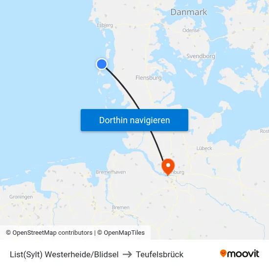 List(Sylt) Westerheide/Blidsel to Teufelsbrück map