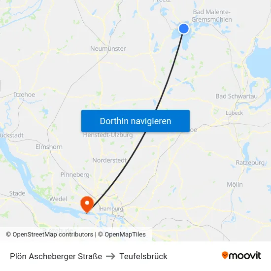 Plön Ascheberger Straße to Teufelsbrück map