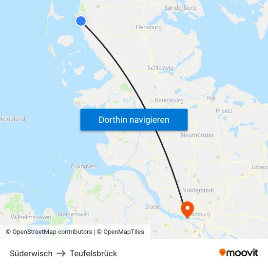 Süderwisch to Teufelsbrück map