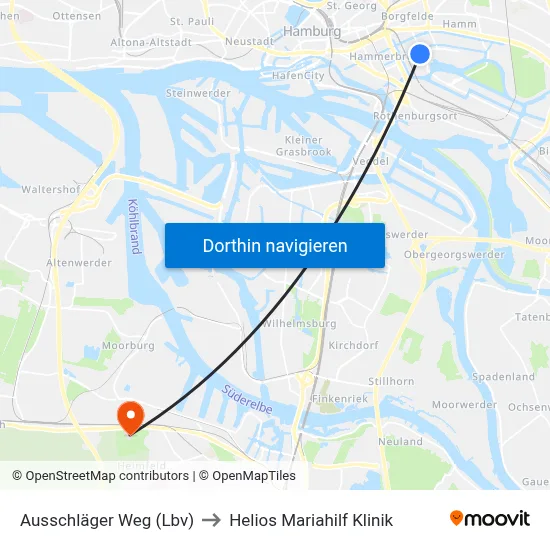 Ausschläger Weg (Lbv) to Helios Mariahilf Klinik map