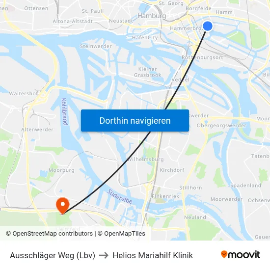 Ausschläger Weg (Lbv) to Helios Mariahilf Klinik map
