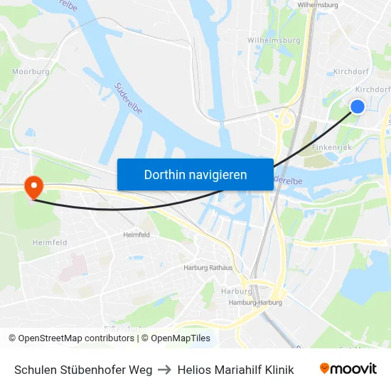 Schulen Stübenhofer Weg to Helios Mariahilf Klinik map