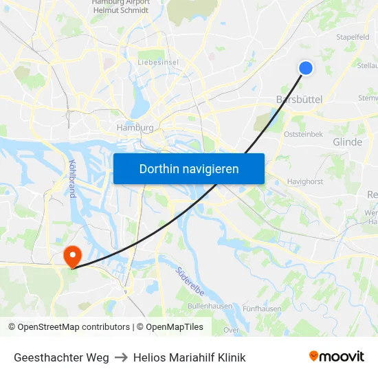 Geesthachter Weg to Helios Mariahilf Klinik map