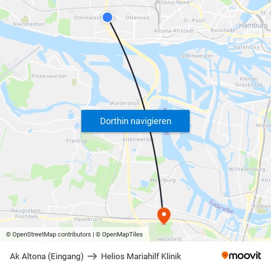 Ak Altona (Eingang) to Helios Mariahilf Klinik map