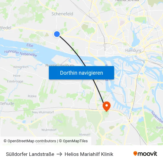 Sülldorfer Landstraße to Helios Mariahilf Klinik map