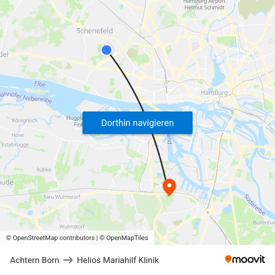 Achtern Born to Helios Mariahilf Klinik map