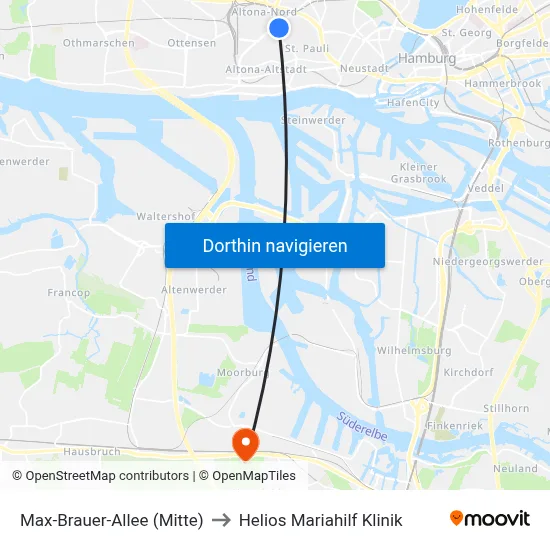 Max-Brauer-Allee (Mitte) to Helios Mariahilf Klinik map