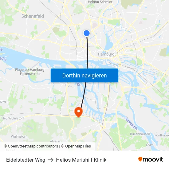 Eidelstedter Weg to Helios Mariahilf Klinik map