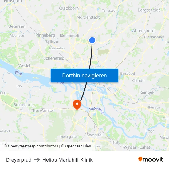 Dreyerpfad to Helios Mariahilf Klinik map