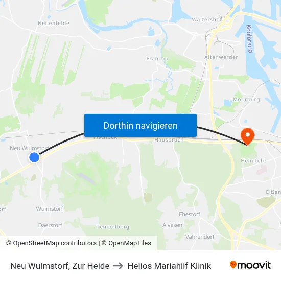 Neu Wulmstorf, Zur Heide to Helios Mariahilf Klinik map