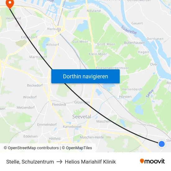 Stelle, Schulzentrum to Helios Mariahilf Klinik map
