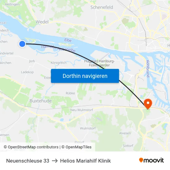 Neuenschleuse 33 to Helios Mariahilf Klinik map