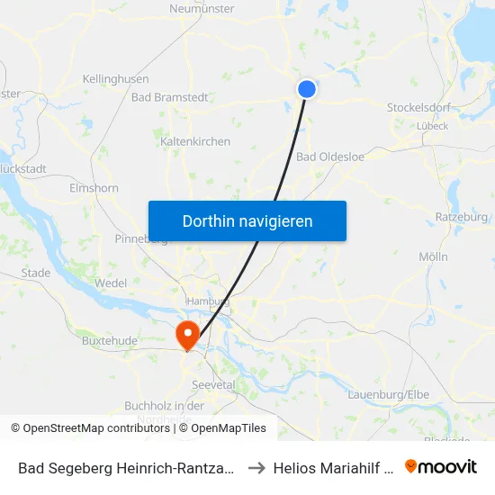 Bad Segeberg Heinrich-Rantzau-Schule to Helios Mariahilf Klinik map