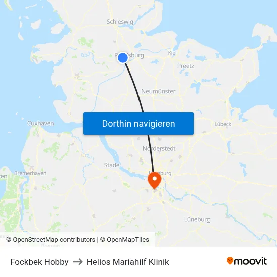 Fockbek Hobby to Helios Mariahilf Klinik map