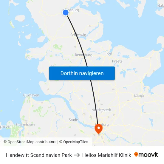 Handewitt Scandinavian Park to Helios Mariahilf Klinik map