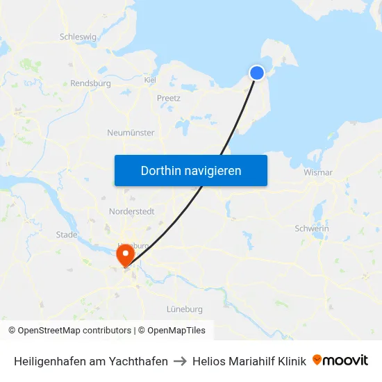 Heiligenhafen am Yachthafen to Helios Mariahilf Klinik map