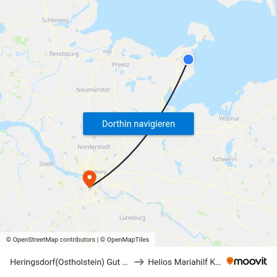 Heringsdorf(Ostholstein) Gut Görtz to Helios Mariahilf Klinik map