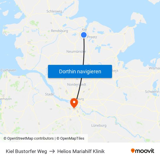 Kiel Bustorfer Weg to Helios Mariahilf Klinik map