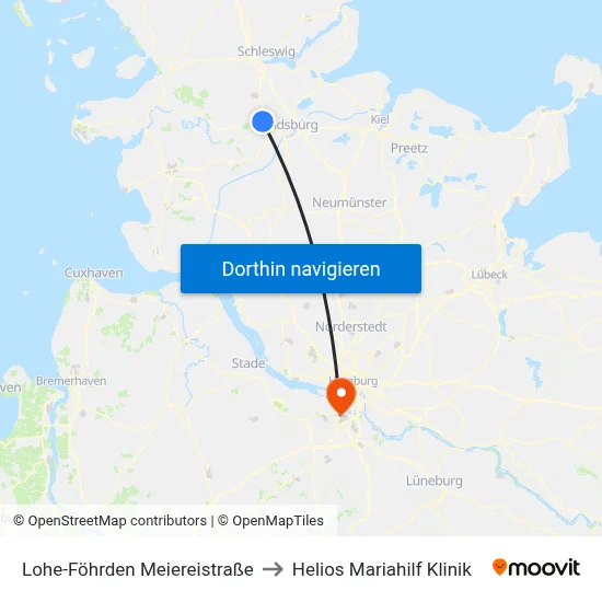 Lohe-Föhrden Meiereistraße to Helios Mariahilf Klinik map