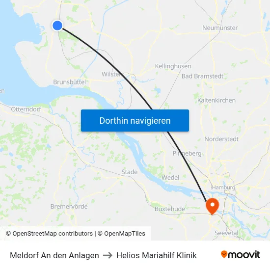 Meldorf An den Anlagen to Helios Mariahilf Klinik map
